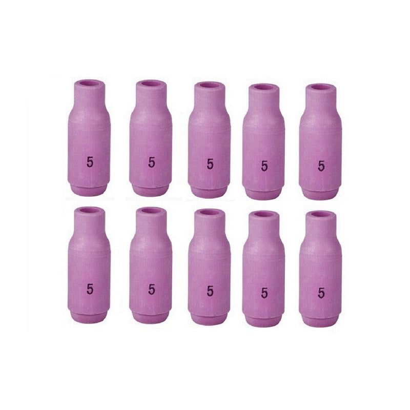 TIG Ceramic Cup 10N49 #5, 5/16” Alumina Nozzle Fit Tig 17, 18, 26 Pack of 10