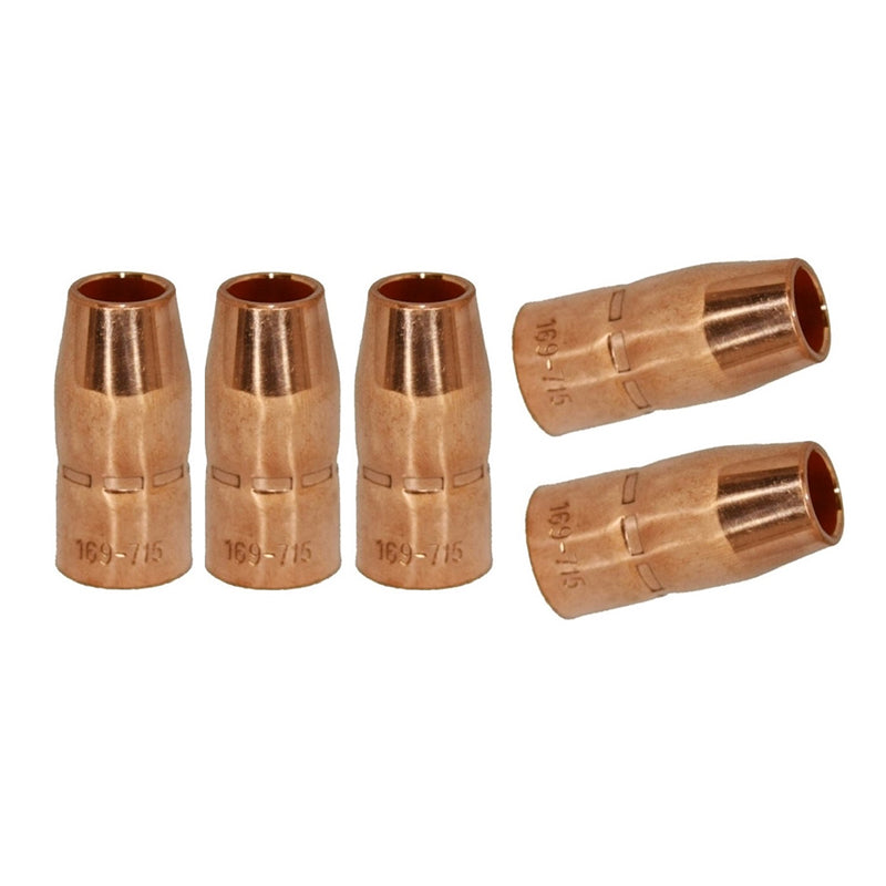 Miller 169-715 MIG Nozzles 1/2" orifice, flush tip Compatible with Miller Nozzles 169715 Hobart 770404