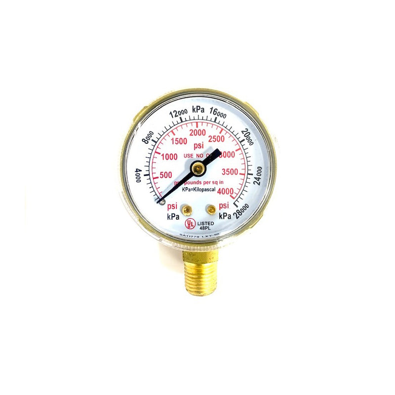 Pressure Gauges 4000 PSI 2” for Oxygen & Acetylene Regulators 2-4000