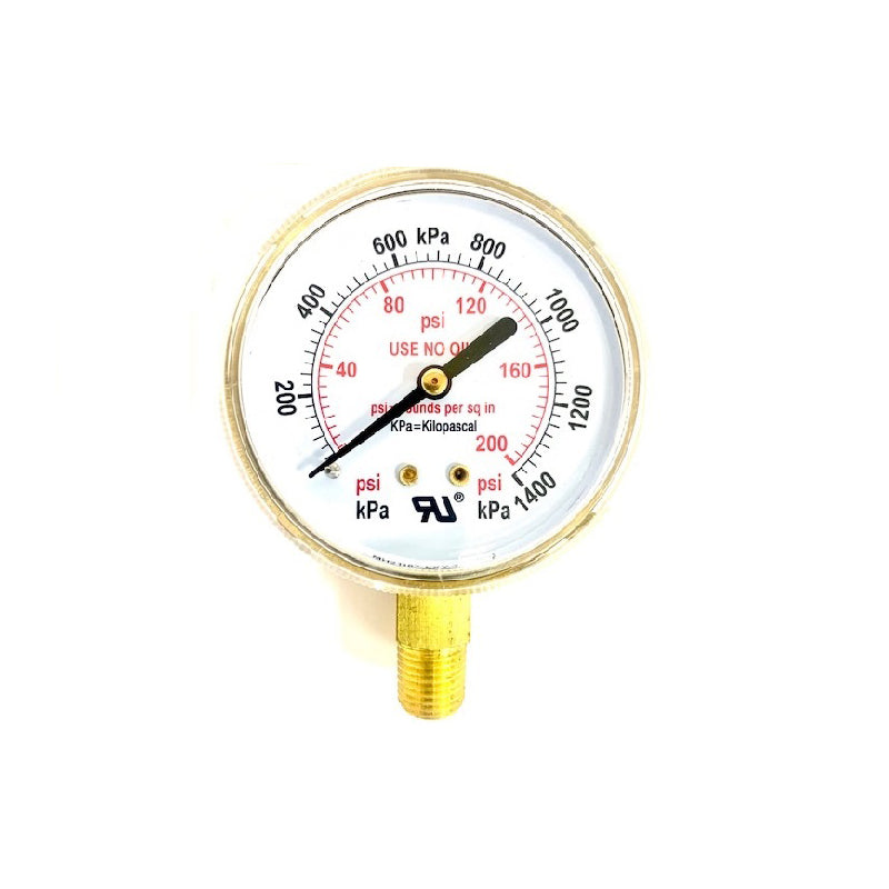 Pressure Gauges 200 PSI 2.5” for Oxygen & Acetylene Regulators 2.5-200