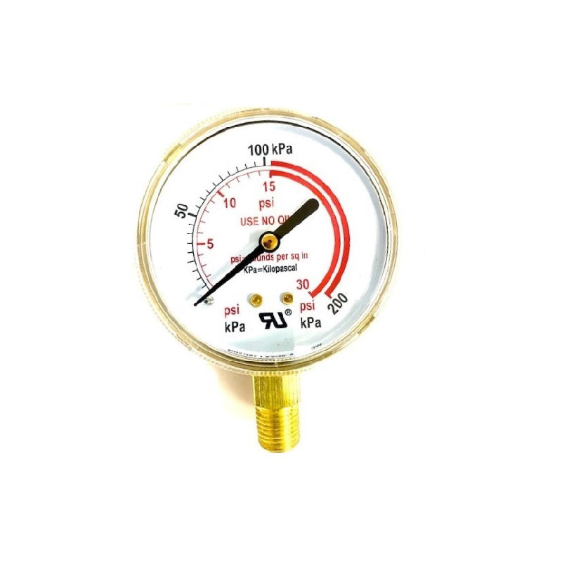 Pressure Gauges 30 PSI 2.5” for Oxygen & Acetylene Regulators 2.5-30