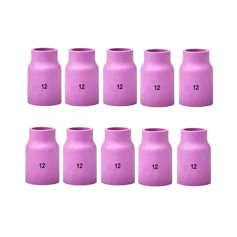 TIG Ceramic Cup 53N87 Large Gas Lens Ceramic Cup #12, 3/4” Large Cup Fit Tig 17, 18, 26 53N87 (Pack of 10)