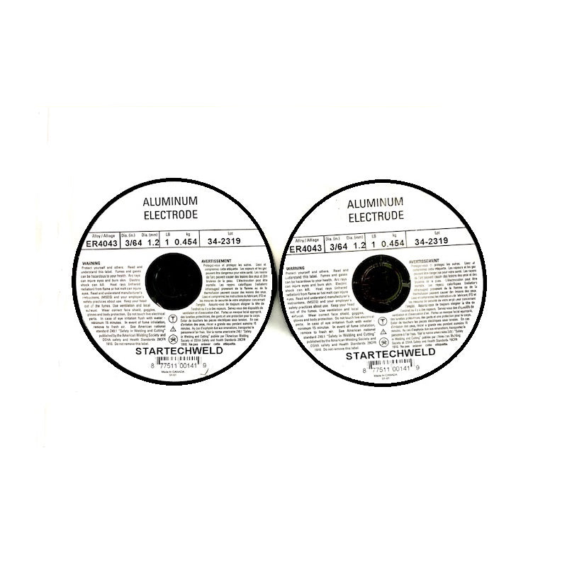 Aluminum ER4043 3/64" MIG Welding Wire 1 Ib Spool 2 Rolls