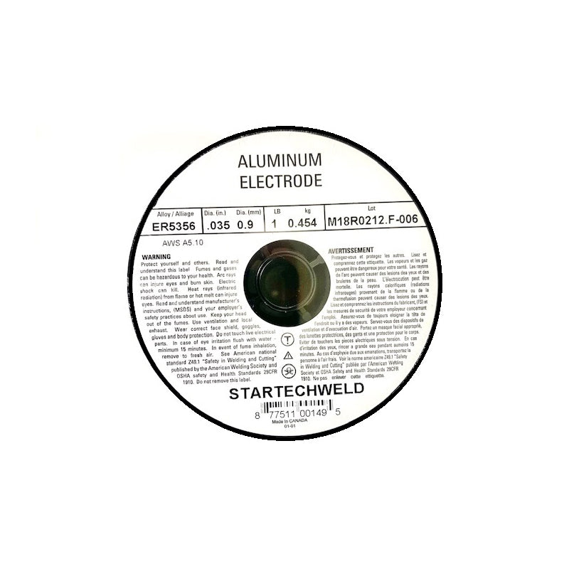 Aluminum ER5356 .035" MIG Welding Wire 1 Ib Spool 1 Roll
