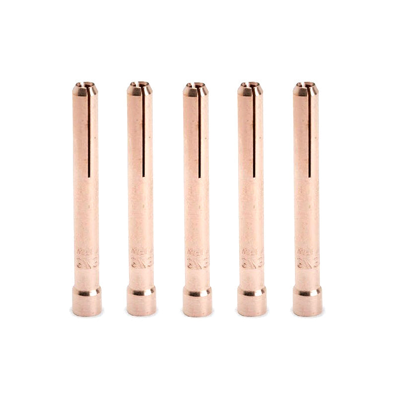 TIG Collets 10N25 Tig Torch Collets 1/8” for Tig Torches 17, 18, 26 10N25 (Pack of 5)