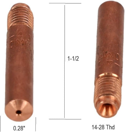 1435 Mig Welding Contact Tips .035" For Tweco 2, 3, 4 and Lincoln Magnum 200, 300, 400 Guns MIG Weld Guns 14-35 (25 Pack)