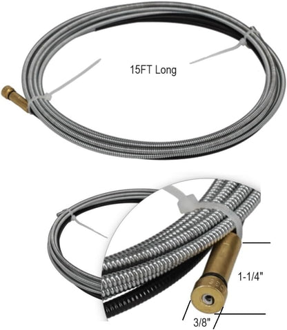 42-3035-15 MIG Welding Liner Conduit .030"-.035" for Tweco 2 and Lincoln Magnum 200 Guns 15 FT (1 Pack) 42-3035-15