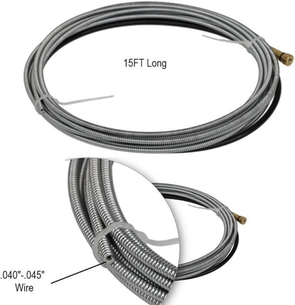 42-3035-15 MIG Welding Liner Conduit .030"-.035" for Tweco 2 and Lincoln Magnum 200 Guns 15 FT (1 Pack) 42-3035-15