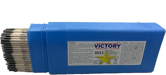 Victory Welding Alloys 6011 Welding Rod 1/8", Sold By STARTECHWELD E6011 Stick Welding Electrodes 5Lbs with Arc Stability E6011 1/8" (1/8" 5 Pound Box)