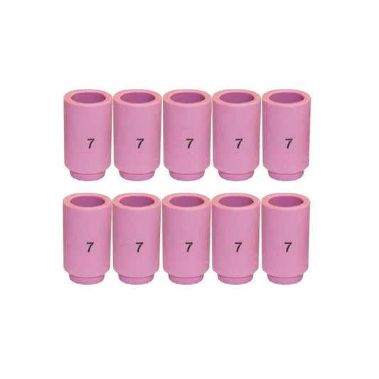 TIG Ceramic Cup 13N11 #7, 7/16” Alumina Nozzle Fit Tig 9, 20, 25 (Pack of 10)