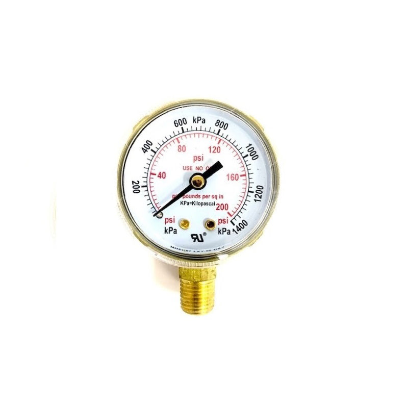 Pressure Gauges 200 PSI 2” for Oxygen & Acetylene Regulators 2-200