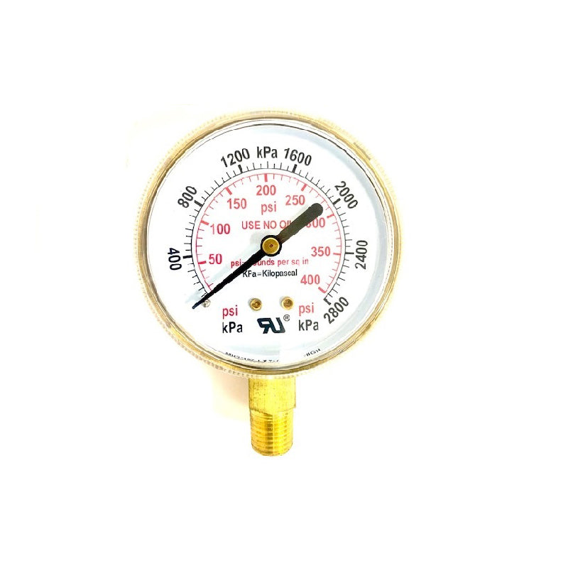 Pressure Gauges 400 PSI 2.5”  for Oxygen & Acetylene Regulators 2.5-400