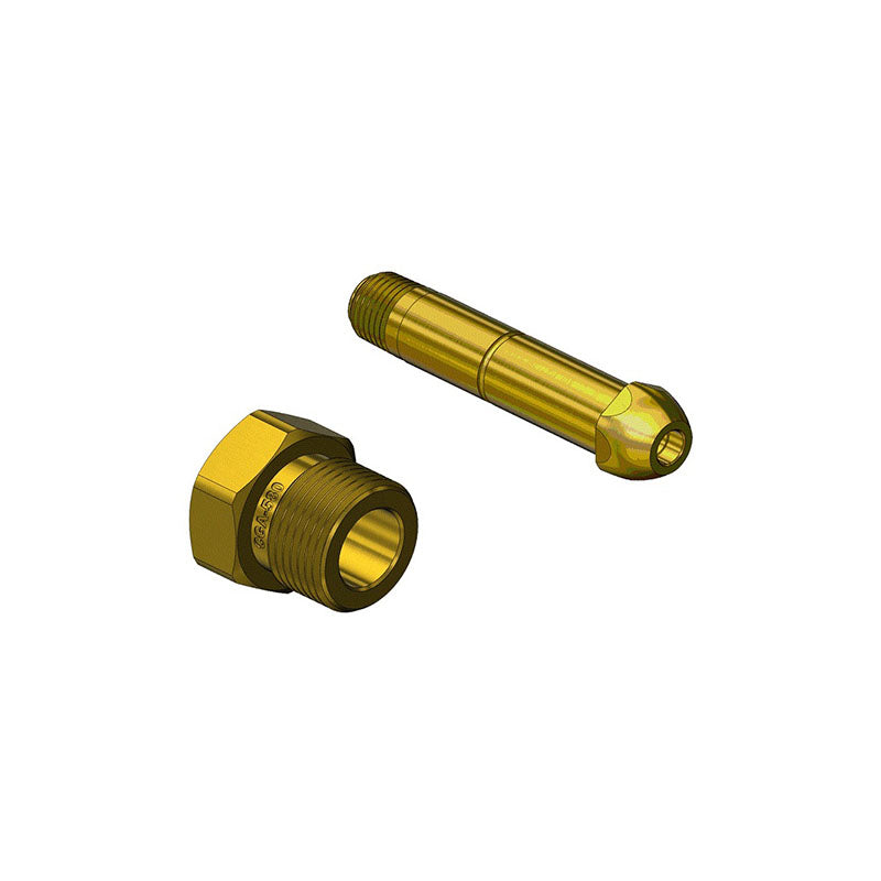 Superior Products Inlet Nut Fitting CGA-580 N-73 & Nipple 2.5” NP-188 Argon, Helium, Nitrogen