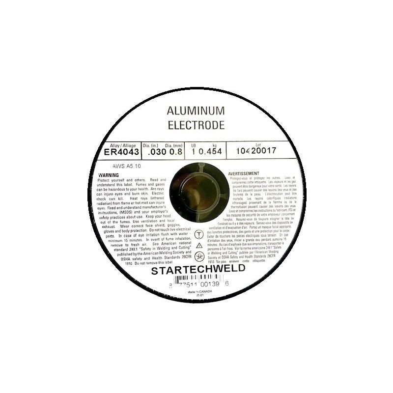 AAluminum ER4043 .030" MIG Welding Wire 1 Ib Spool 1 Roll