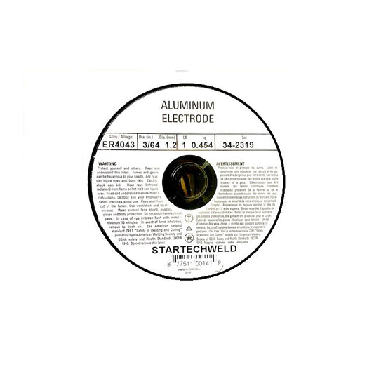 Aluminum ER4043 3/64" MIG Welding Wire 1 Ib Spool 1 Roll