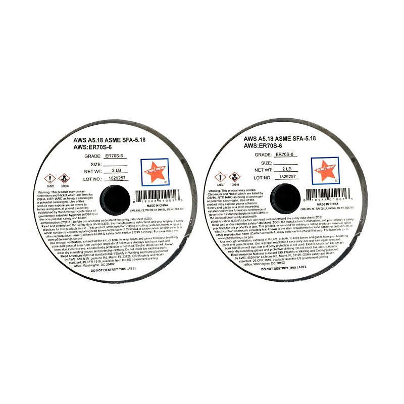 Carbon Steel 70S6 .023" MIG Welding Wire 2 Ibs Spools 2 Roll