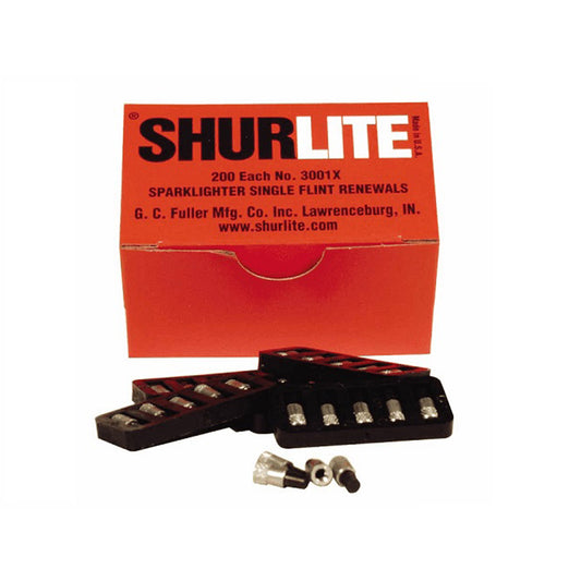 Shurlite 3001X Single Flint Renewals 5 per Card, 40 Cards US Made