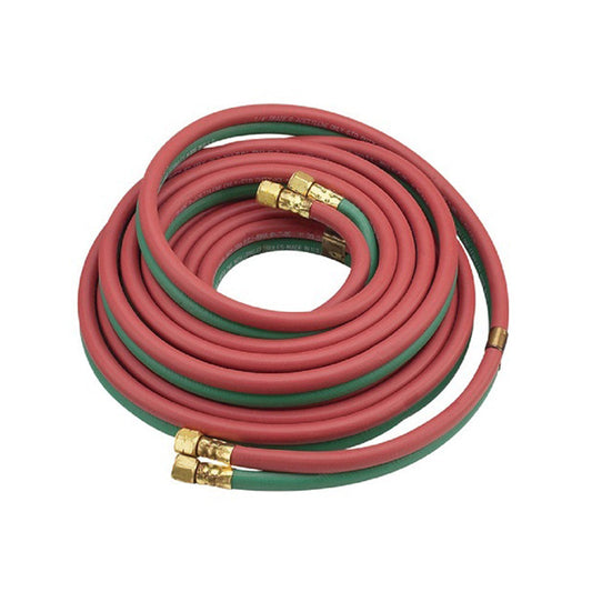 Oxygen Acetylene 50 FT, 1/4" ID Twin Welding Hoses R Grade B Fitting 50' X 1/4"